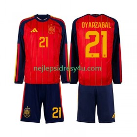 Fotbalový Dres Španělsko Mikel Oyarzabal 21 Dětské Domácí Mistrovství světa 2026 Dlouhý Rukáv